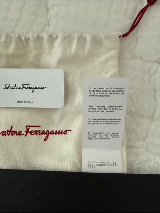 Salvatore Ferragamo Black Leather Belt with Gold Braided Double Gancini Buckle main image 4
